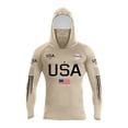 thumbnail image 1 of UPF 50+ Hooded Fishing Shirt for Men - Long Sleeve Hoodie T Shirts - UV Sun Protection, Lightweight Navy L, 1 of 4