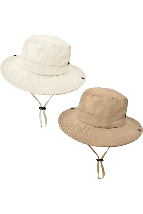 UPF 50+ Kids Sun Hat Lightweight Quick Dry Foldable Bucket Hat, Adjustable Safari Fishing Hat for Boys and Girls