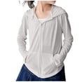 thumbnail image 1 of UPF 50 Kids Sun Protection Jacket Girls' Lightweight Hoodie Long Sleeve Zip Up Rash Guard for Beach Outdoor Play,Size 9-10 T, 1 of 7
