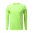 thumbnail image 1 of UPF 50+ Long Sleeve Shirts for Mens，Summer Round Neck Tee Rash Guard UV Spf Tee Shirts Athletic Stretch Quick Dry Tops UV Spf Tee Shirts Lounge Breathable Blouses Workout Running Gym Clothes, 1 of 6