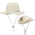 thumbnail image 1 of UPF 50+ Men's Sun Hat Wide Brim Bucket Hat UV Protection Hat for Mens Womens Beach Safari Gardening Golf Fishing Khaki, 1 of 5