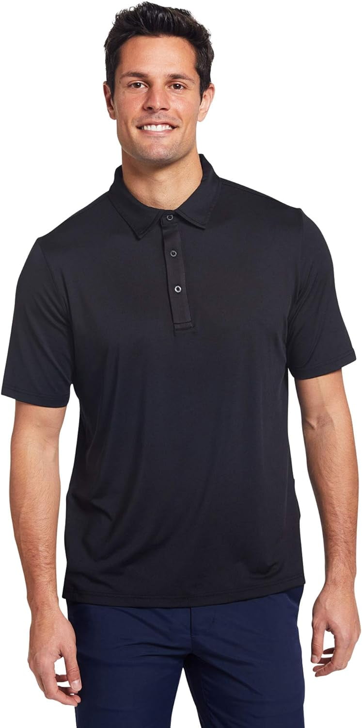 UPF 50+ Men's Sun Protection Short Sleeve Polo Shirt Active Collection UV Protection, Sun
