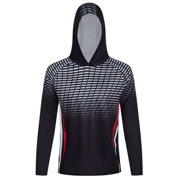 UPF 50+ Men’s UV Sun Protection Long Sleeve Performance Fishing Hoodie Hooded Shirts