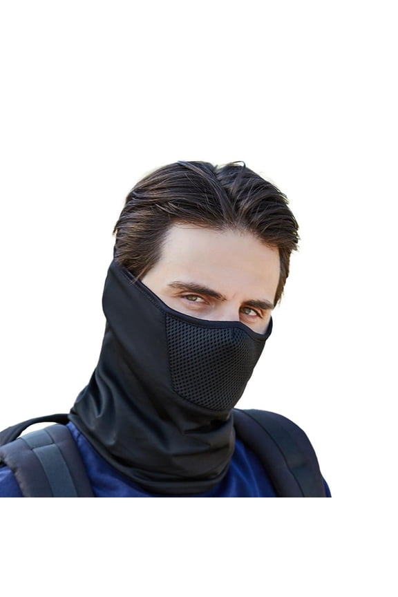 UPF 50+ Mesh Neck Gaiter Mask Breathable Dustproof Windproof Sun Protection Multifunctional Bandana Scarf for Men Women Outdoor Sports Running Cycling