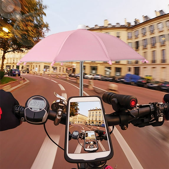 UPF 50+ Phone Umbrella Sun Shade with Powerful Suction Cup - UVB & Heat Protection for Smartphones & Tablets - Durable Polyester Fabric & Metal Frame - Portable 27cm Sunshield for Outdoor Use