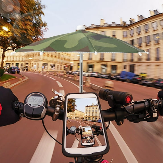 UPF 50+ Phone Umbrella Sun Shade with Powerful Suction Cup - UVB & Heat Protection for Smartphones & Tablets - Durable Polyester Fabric & Metal Frame - Portable 27cm Sunshield for Outdoor Use