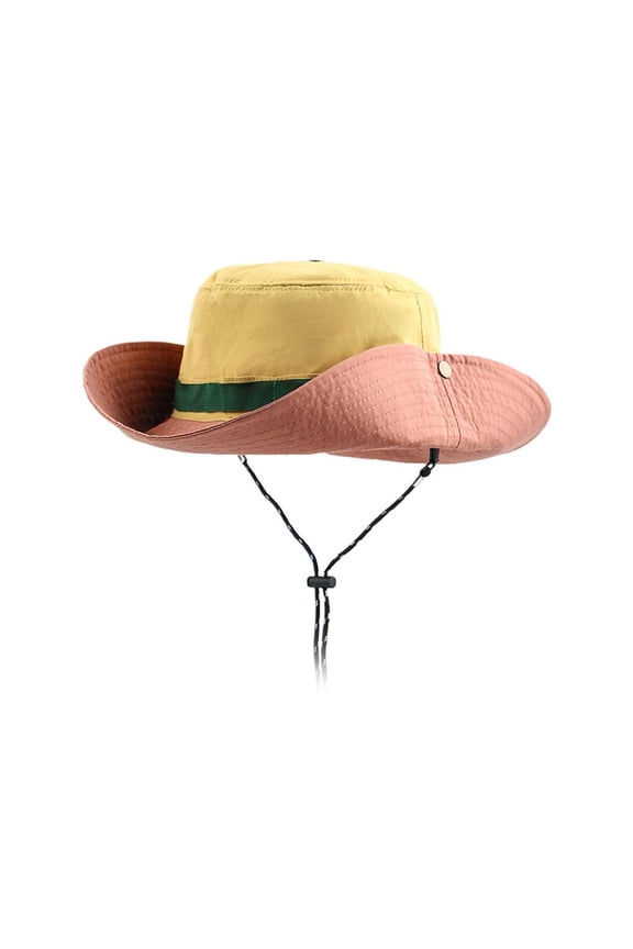 UPF 50+ Sun Hat 98% UV Blocking 360 Wide Brim Quick Dry Breathable Lightweight Trendy Color Block Design Adjustable Nylon Fisherman Hat for Men Women Outdoor Camping Hiking Fishing