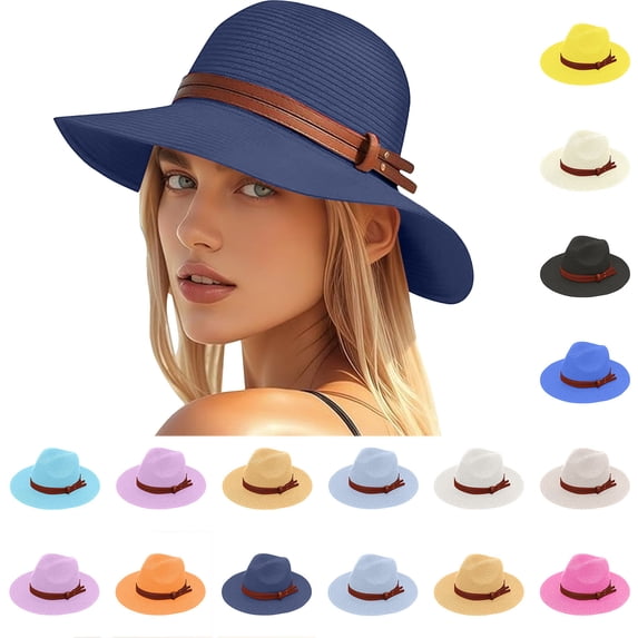 UPF 50 Sun Hat Ndbuld Sun Beach Hats for Women Summer Floppy Wide Brim Sunhat Packable Foldable Lace Travel Vacation