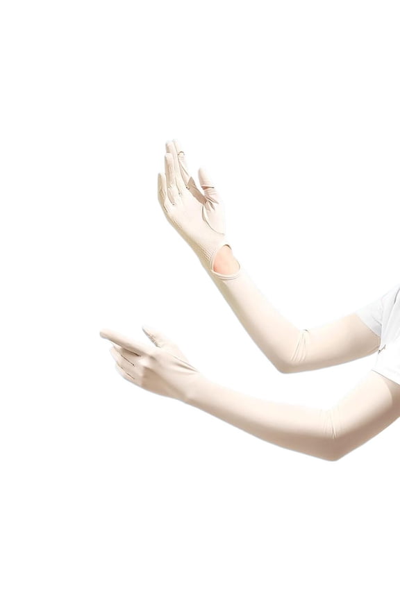 UPF 50+ Sun Protection Arm Sleeves with Gloves Cooling UV Blocking for Driving Cycling Outdoor