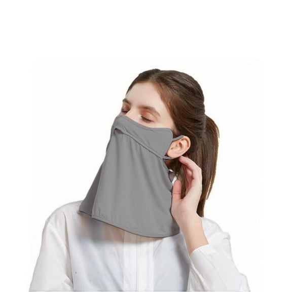 UPF 50+ Sun Protection Face Mask – Ice Silk Neck Gaiter, Reusable UV Face Cover, Breathable Cooling Mask for Women Men