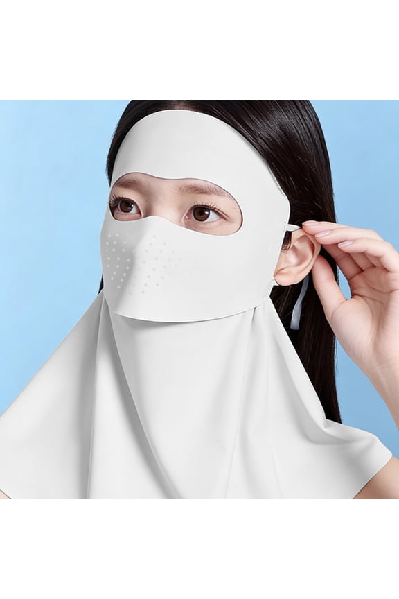 UPF 50+ Sun Protection Face Mask Neck Gaiter Women & Men- Ice Silk Breathable UV Shield for Outdoor Fishing Cycling Driving(Gray)