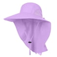 thumbnail image 1 of UPF 50+ Sun Protection Hat for Women's Female Adult UV Solar Protection Wide Brim Outdoor Beach Fishing Bucket Bonnie Cap Visor with Neck Flap Breathable Mesh Lightweight Foldable Windproof A Lavender, 1 of 5