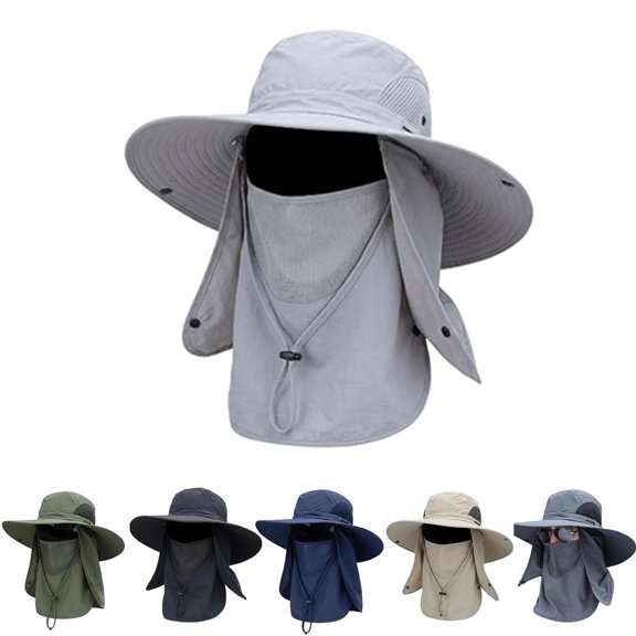 UPF 50+ Sun Protection Hat with Full Face & Neck Coverage, Ivory Ultimate 360 Safari Sun Hat, Construction Sun Hat Men
