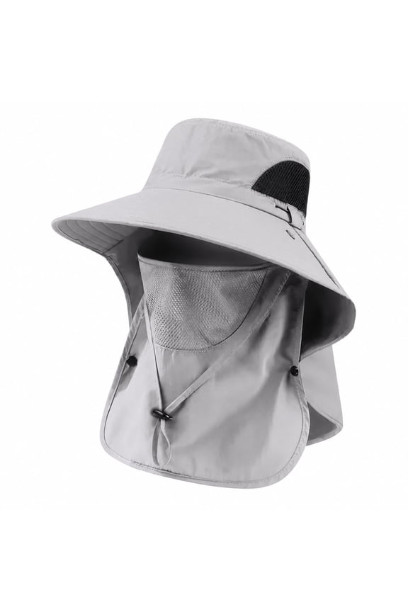 UPF 50+ Sun Protection Hat with Full Face & Neck Coverage, Uv Protection Bucket Wide Brim Hat for Fishing Hiking Men Women