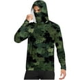 thumbnail image 1 of UPF 50+ Sun Protection Hoodie for Men Long Sleeve shirts with Mask Hiking Fishing Performance T-Shirts Light Breathable Tops Quick Dry Athletic Stretch UV SPF T-Shirts Going Out Fishing Clothes, 1 of 7