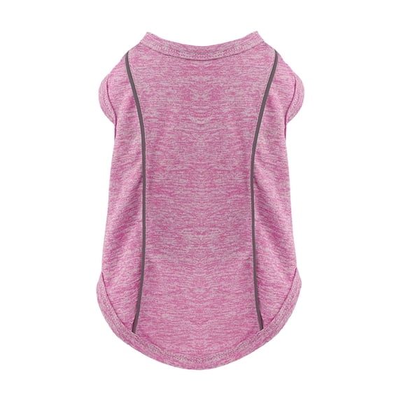 UPF 50+ Sun Protection Shirt,Breathable Quick-Dry Soft Clothes for Small Medium Dogs, Breathable Lightweight T-Shirts with Reflective Strips, Sleeveless Dog Vest, Cat Outfit(XS,Pink)