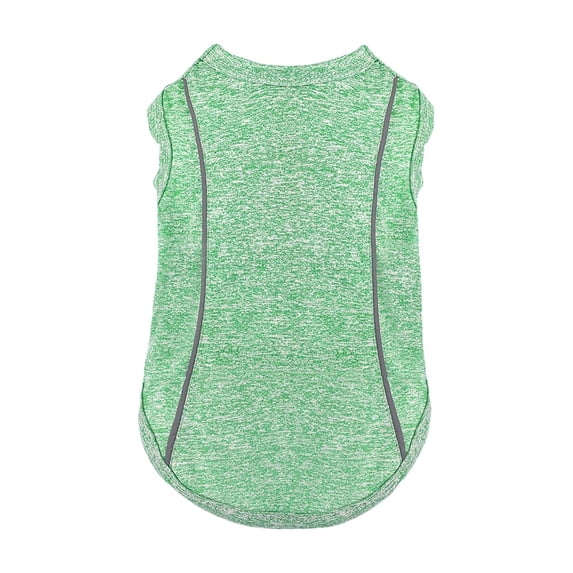 UPF 50+ Sun Protection Shirt,Breathable Quick-Dry Soft Clothes for Small Medium Dogs, Breathable Lightweight T-Shirts with Reflective Strips, Sleeveless Dog Vest, Cat Outfit(XL,Green)