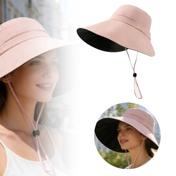 UPF 50+ Sun Wide Brim Hat Outdoor Summer Beach Travel Packable Visor For Gardening Hiking