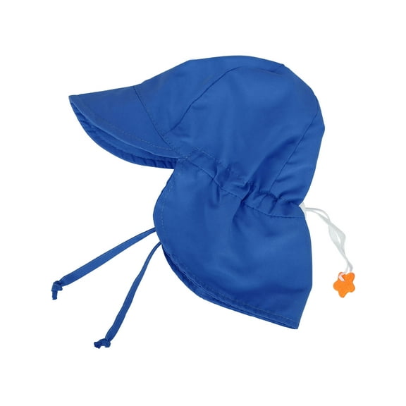 UPF 50+ UV Ray Sun Protection Baby Hat w/ Neck Flap & Drawstring,Royal Blue,0-12Months