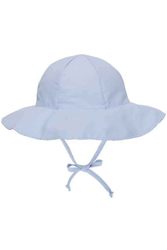 UPF 50+ UV Ray Sun Protection Wide Brim Baby Sun Hat,Light Blue,0-12 Months