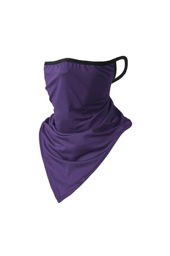 UPF 50+ UV Sun Protection Face Mask – Breathable Neck Cover for Fishing, Hiking Dark Purple One Size