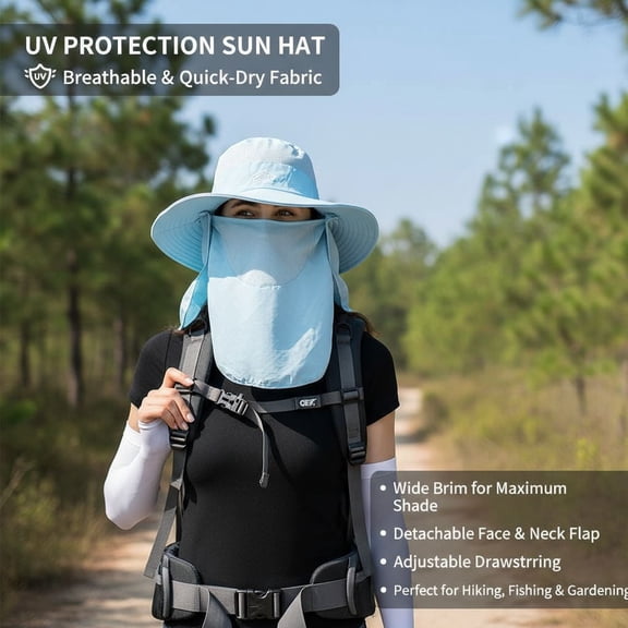 UPF 50  Unisex Bucket Hat - Sun Protection Boonie for Fishing, Hiking & Beach Activities