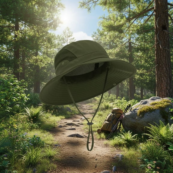 UPF 50+ Waterproof Boonie Hat for Men & Women - Wide Brim Sun Hat for Fishing, Safari & Beach