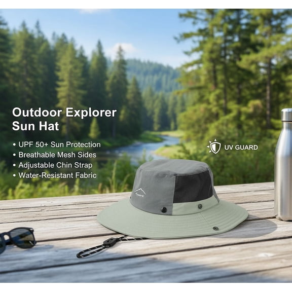UPF 50  Waterproof Bucket Hat for All Seasons – Quick-Dry Unisex Sun Protection for Fishing, Beach & Hiking