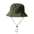 thumbnail image 1 of UPF 50+ Waterproof Bucket Sun Hat with Wide Brim for Men Women Fishing Hiking and Beach, Green, 1 Pack, 1 of 3