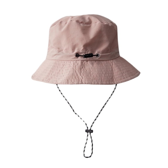 UPF 50+ Waterproof Bucket Sun Hat with Wide Brim for Men Women Fishing Hiking and Beach, Pink, 1 Pack