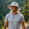 thumbnail image 1 of UPF 50 Wide Brim Bucket Hat with Neck Flap Breathable Sun Protection Fishing Hat for Men Women Summer Outdoor Hiking Gardening, 1 of 5