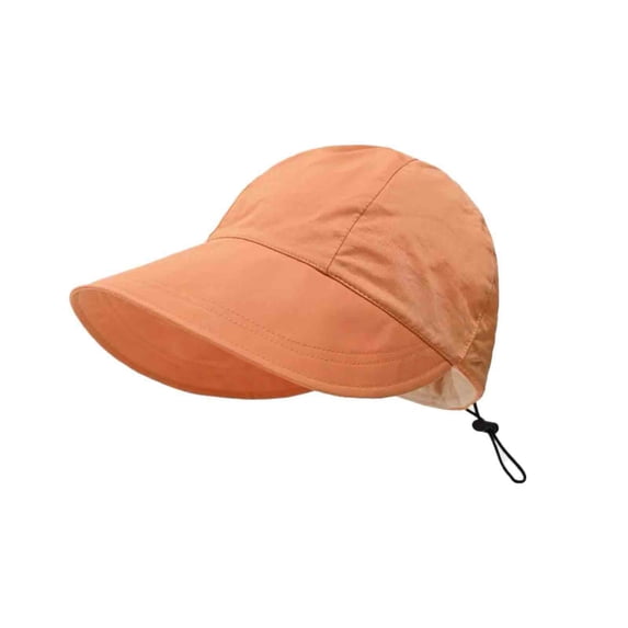 UPF 50+ Womens Sun Hat Wide Brim Sun Hat UV Protection Hiking Fishing Hat Adjustable Head Circumference for Easy Carry, Outdoor Sport Hat For Women(Orange)