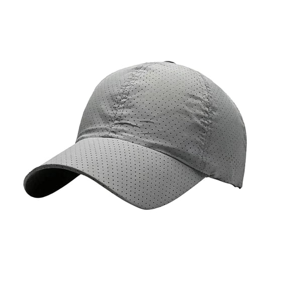 UPF Protection Baseball Cap Outdoor Cooling Visor Fast Drying Sun Hat Adjustable Size For Running Picnic Gray