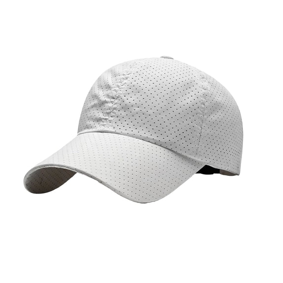 UPF Protection Baseball Cap Outdoor Cooling Visor Fast Drying Sun Hat Adjustable Size For Running Picnic White