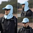 thumbnail image 1 of UPF Sun Hat 3-Way Adjustable with Detachable Shawl for Men & Women, Outdoor Hiking/Fishing/Camping (Foldable, Blue), 1 of 7