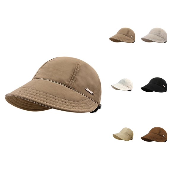 UPF Womens Sun Hat UV Protection Hiking Fishing Hats Wide Brim Hat Adjustable Ponytail Packable Sun Cap