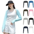 thumbnail image 1 of UPF50+ Anti-UV Cooling Shawl Arm Covers Comfort Stretchy Sun Protection Shrug Sleeves Ladies Daily Sports Wear White One Size, 1 of 3