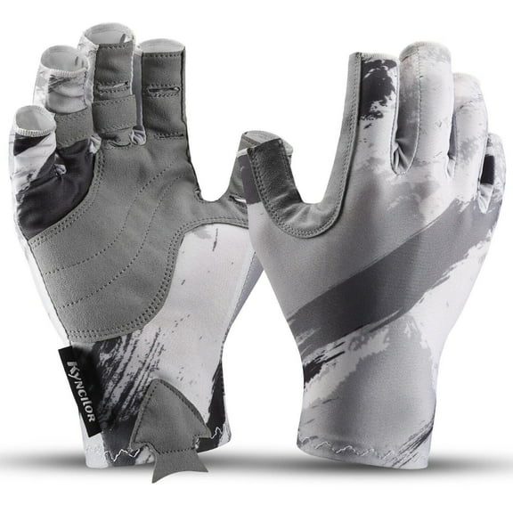 UPF50+ Fingerless Fishing Gloves UV Sun Protection Gloves Fly Fishing Half Finger Gloves for Men Women