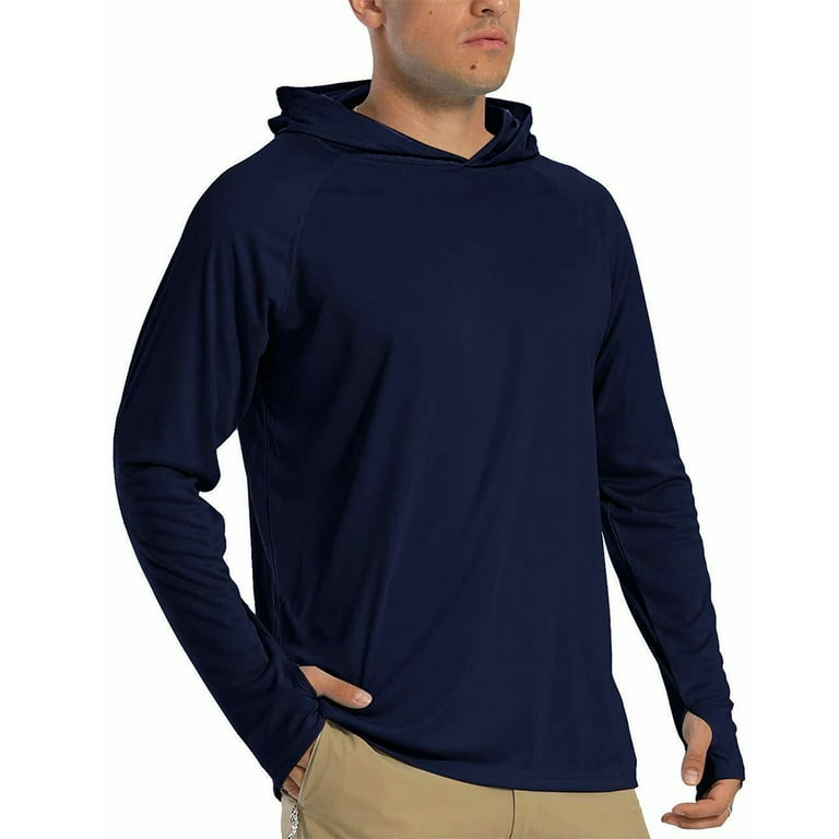 UPF50+ Men's Long Sleeve Sun Skin Protection T-Shirts Outdoor Fishing  Hoodies 