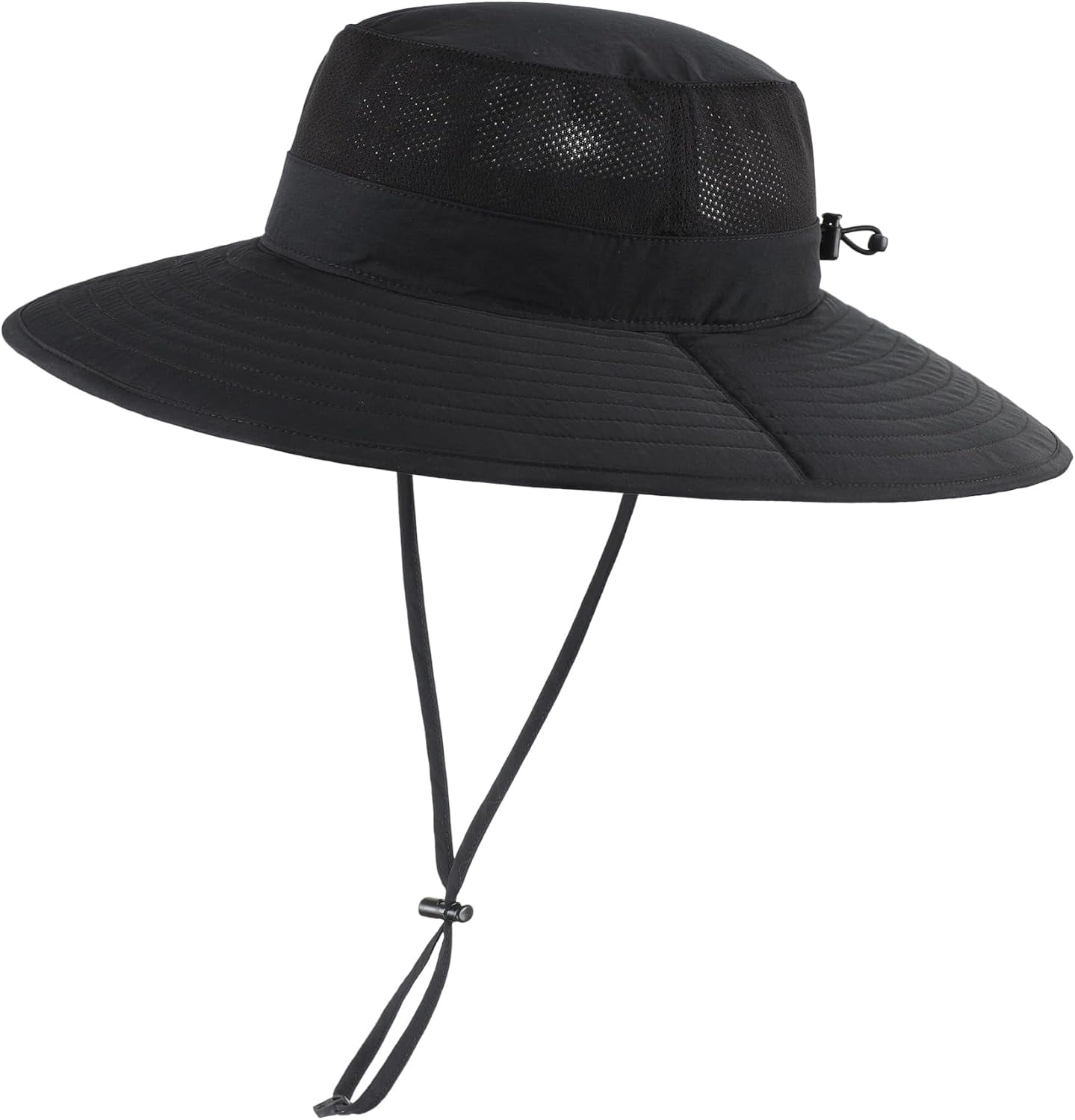 GUSTAVE Men’s Wide Brim Sun Hat – Foldable Bucket Hat With UV Protection, Adjustable Chin Strap (Grey) - View #7