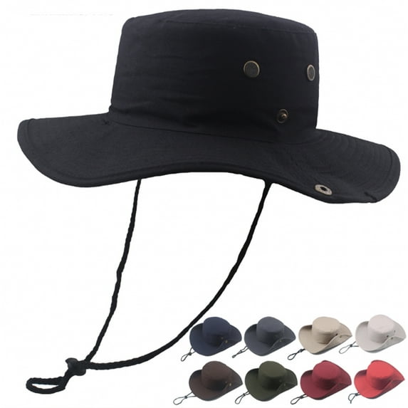 UPF50+ Mens Sun Hat Wide Brim Fishing Hat Womens Safari Bucket Hat