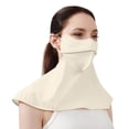 thumbnail image 1 of UPF50+ UV Face Mask Breathable Washable Sun Protection Face Shield Mask For Women Cycling Running Driving Beige A, 1 of 3
