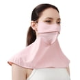 thumbnail image 1 of UPF50+ UV Face Mask Breathable Washable Sun Protection Face Shield Mask For Women Cycling Running Driving Pink A, 1 of 3