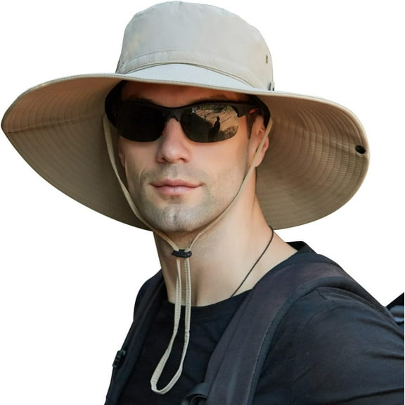 【UPF50 Waterproof Wide-Brim】 Sun-Hat Fishing-Hat for Safari Hiking Beach Garden
