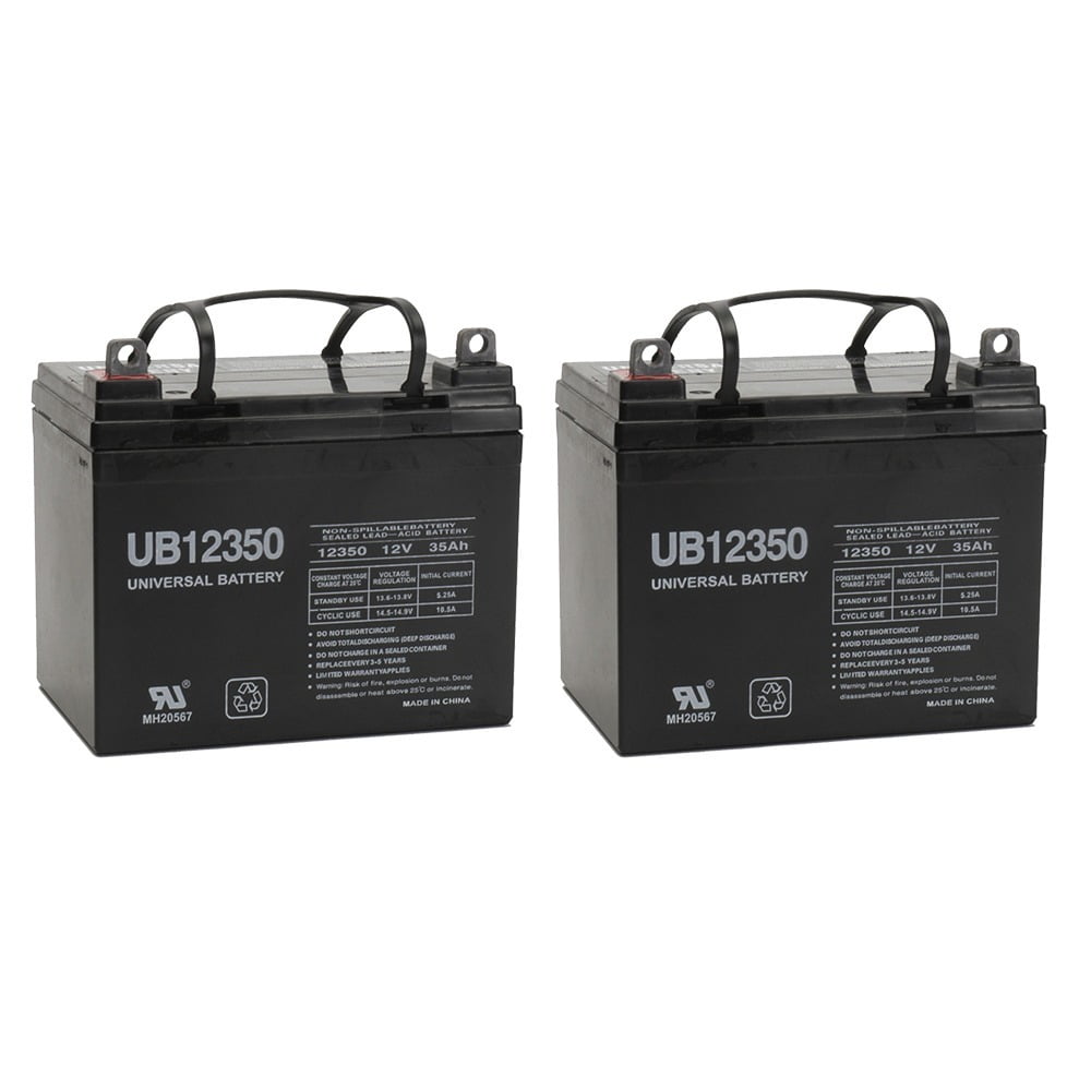 "UPG 12V 35Ah Pride Victory AGM1234T Scooter Replacement Battery 2 Pack"