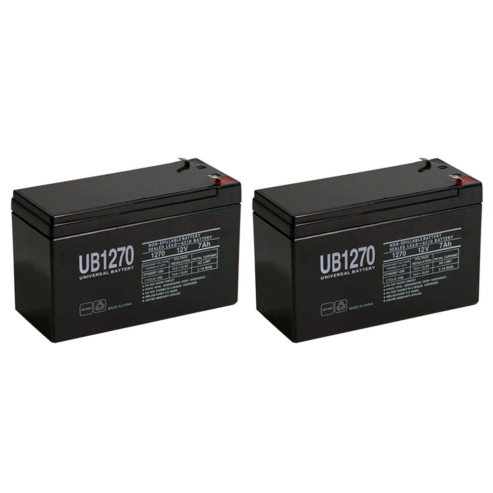"UPG 12V 7 Ah Battery for Razor E200 E300S Electric Scooter - 2 Pack"