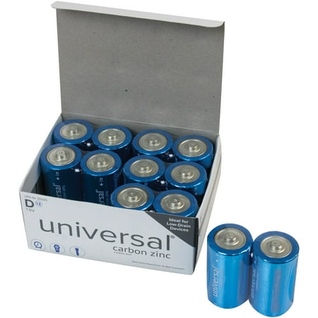 UPG Super Heavy-Duty D Batteries, 12 Count