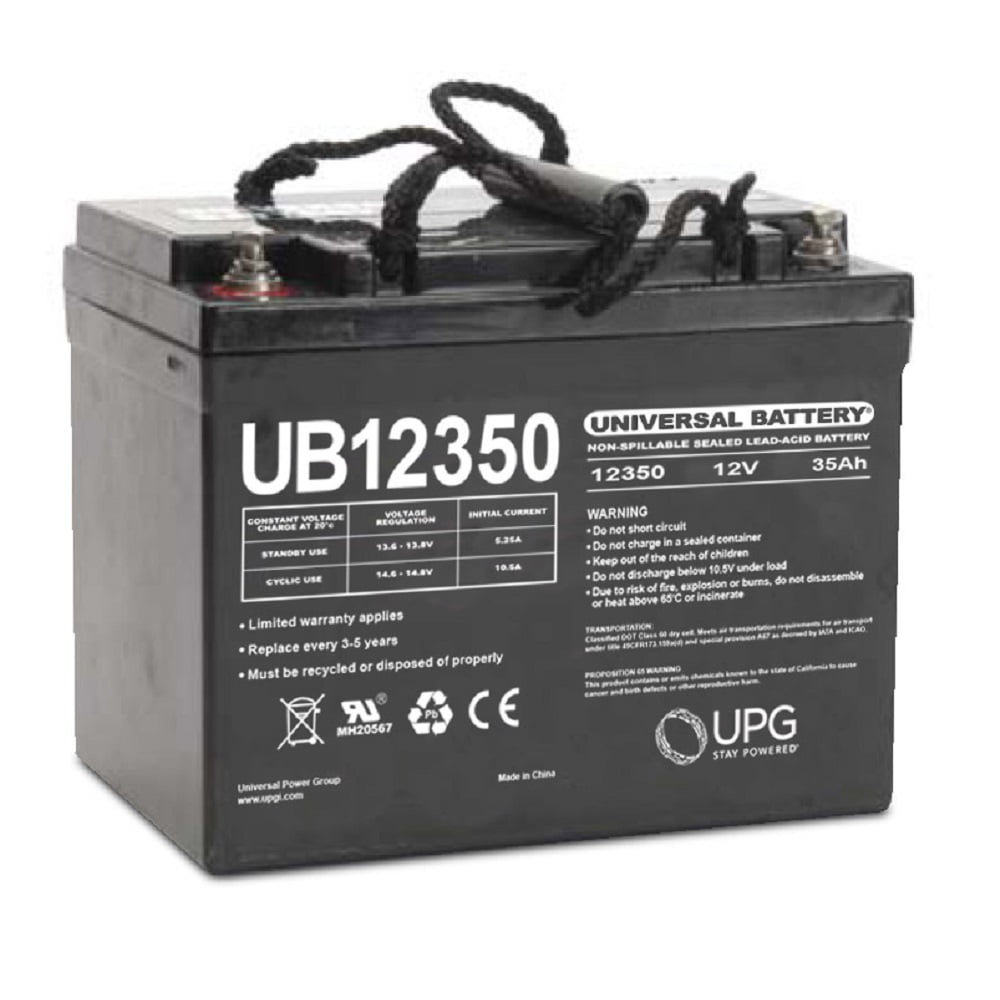 UNIVERSAL POWER GROUP UPG UB12350 12V 35Ah I4 AGM U1 Battery for Mobility Wheelchairs Power Chair Scooters Pride Jazzy Select APC UPS Lawn Mower Garden Tractor Trolling Motor Rhino UTV