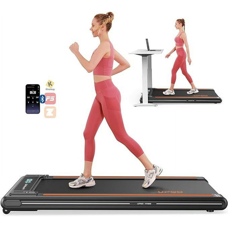 UPGO 2.5HP Under Desk Treadmill Remote Control Bluetooth LED Home Office 265 lbs Capacity Walmart