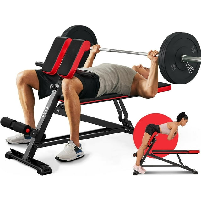 UPGO 3 in 1 Workout Bench, Roman Chair, Weight Bench and Sit Up Bench for Hyper Back Extension